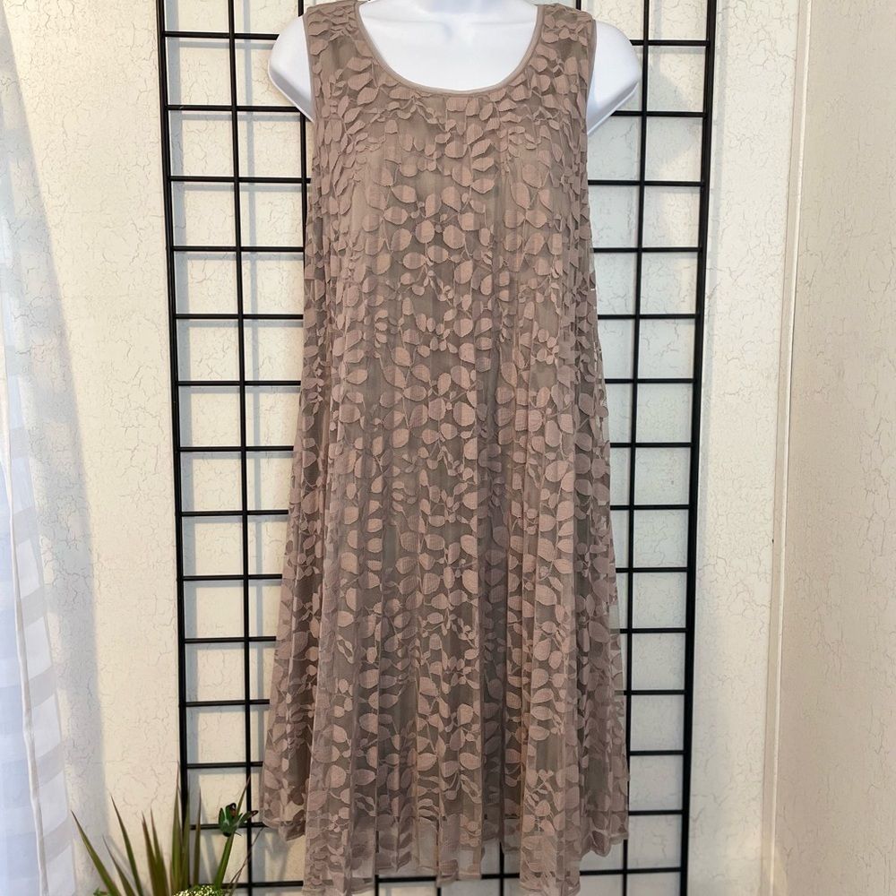 Max Studio - Pleated Lace Mid-Length Dress | Size M